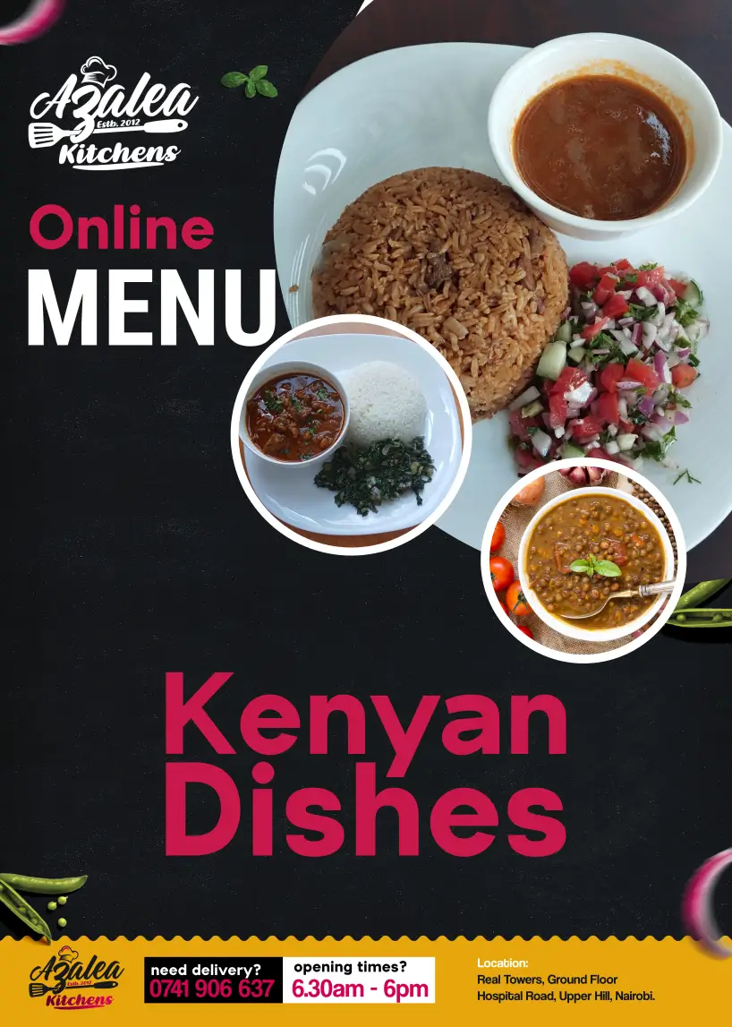 Kenyan Dishes Menu Preview