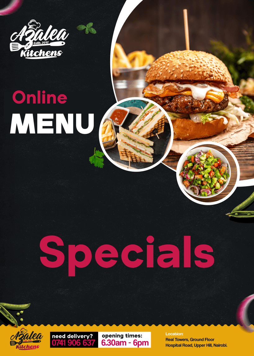 Specials Menu Preview